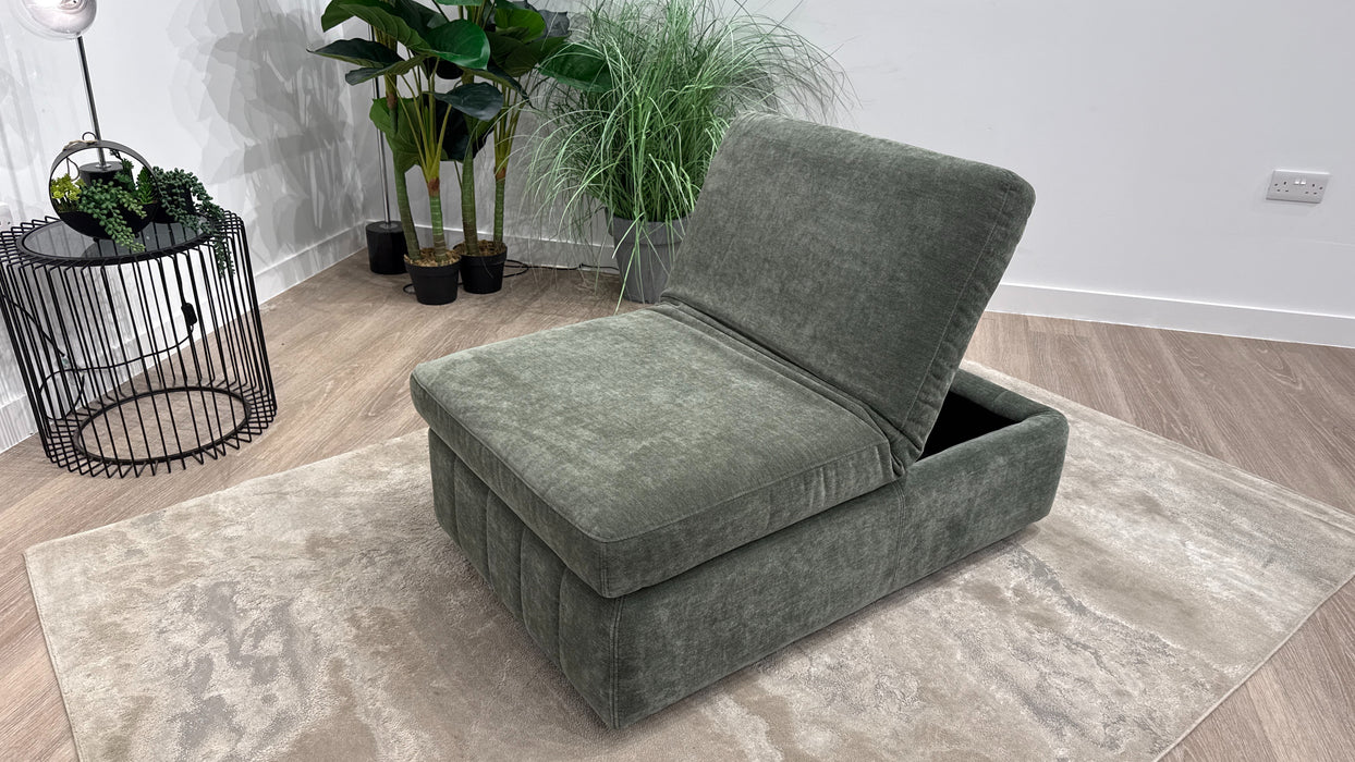 Sofology Elara Dual Footstool With Storage In Chenille Eucalyptus