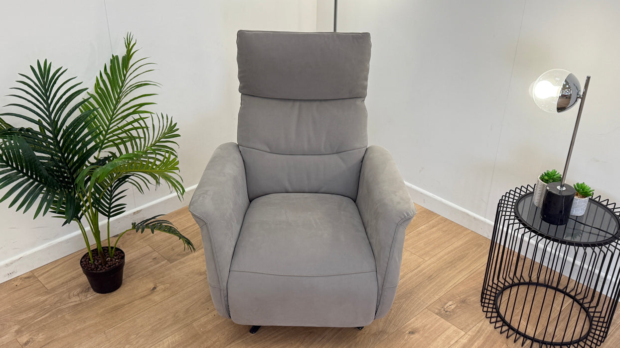 Bentley - Fabric Power Recliner - Light Grey