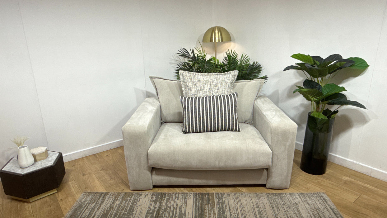 Sofology Cove Fabric Loveseat in  Soft Chenille Linen Mix