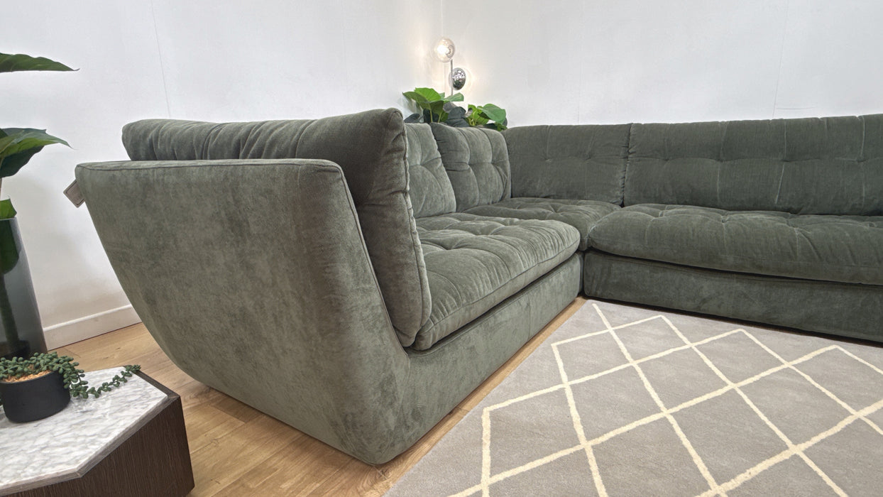 Sofology Cocoon Fabric 2 Corner 2 in Relaxed Chenille Pine