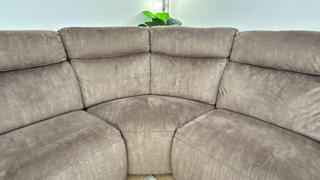 Sofology Parker 3 Corner 3 Recliner Fabric Sofa in Heritage Cedar