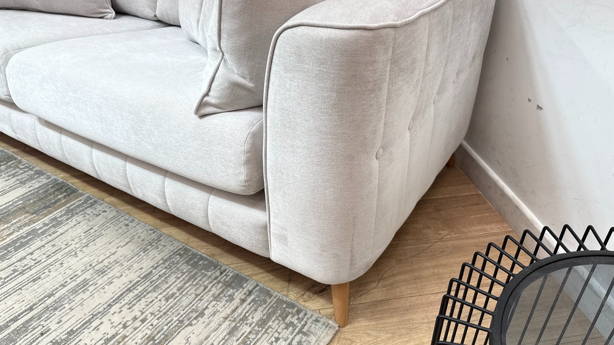 Sofology Remy Fabric 4 Seater in Soft Chenille Natural