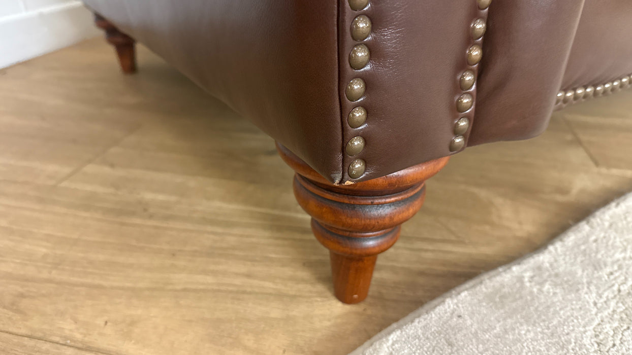 Sofology The Darcy 2 Seater Leather Sofa in Chestnut