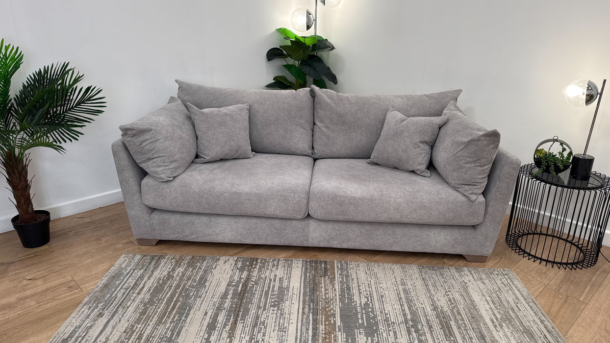 Sofology Tallulah Fabric 3 Seater in Lifestyle Marbled Silver