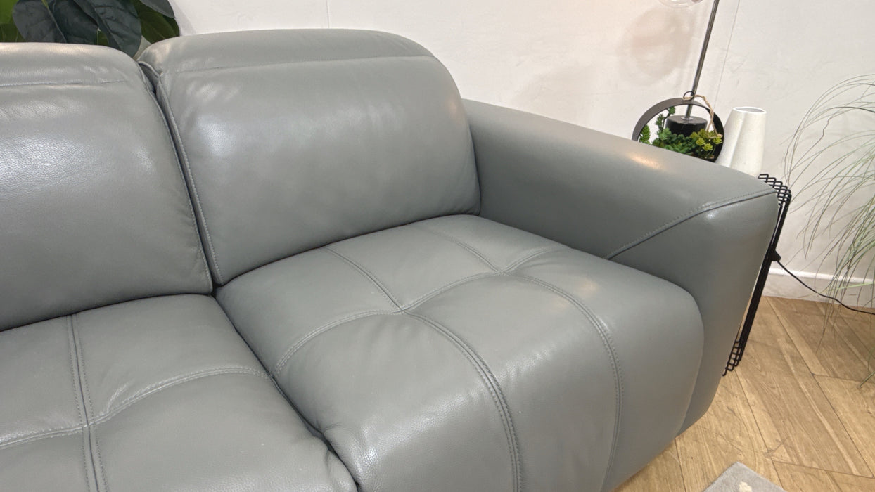 Sofology Marvella Leather 3 in Granite Teal