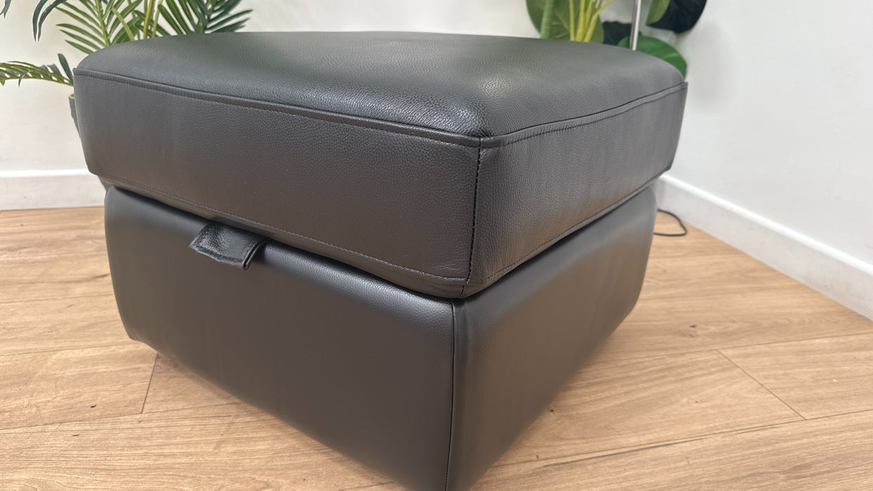 Keagan Storage Footstool in Black