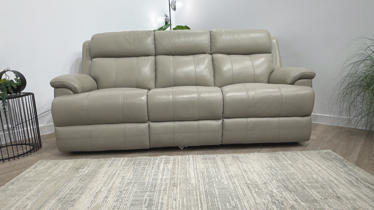 Sofology Gracie Leather 3 Seater in Trusty Sheen Lead Grey