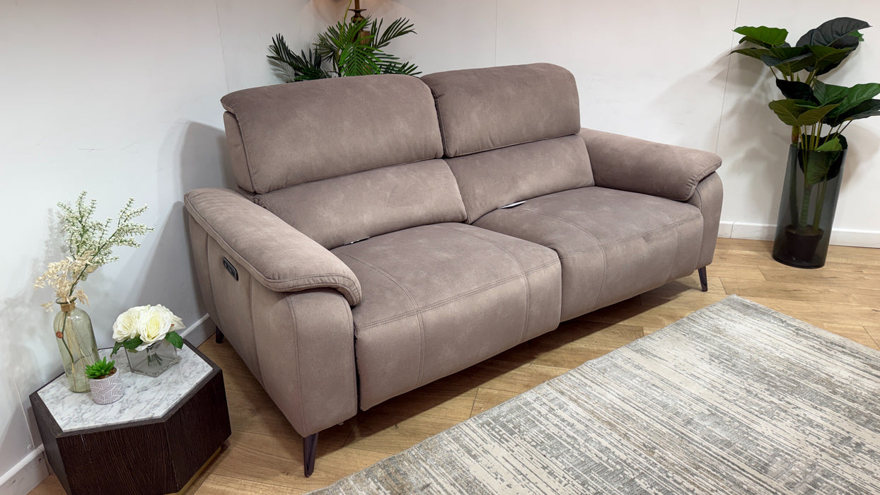 Sofology Bailey Fabric 2.5 Seater Power Recliner in Lifestyle Flecked Nutmeg