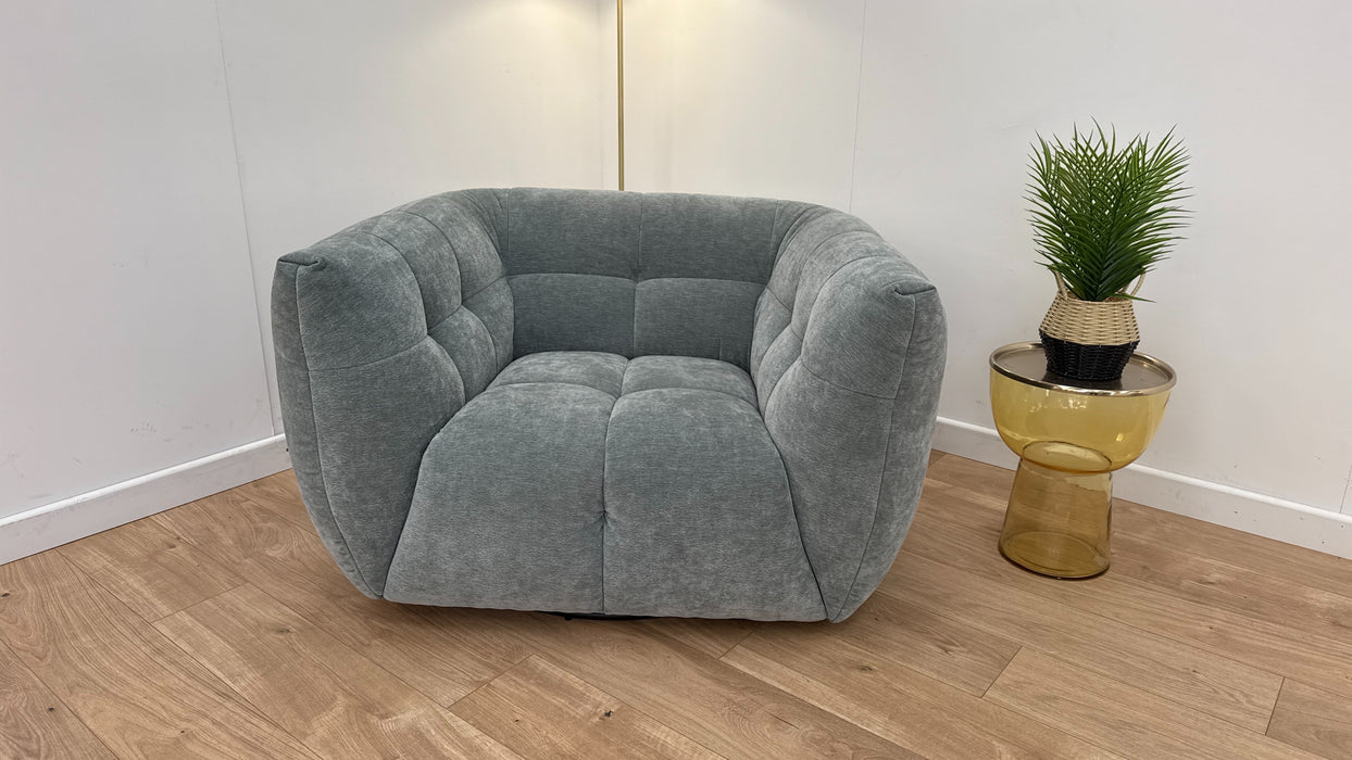 Cocoon Swivel Chair - Fabric - Seafoam