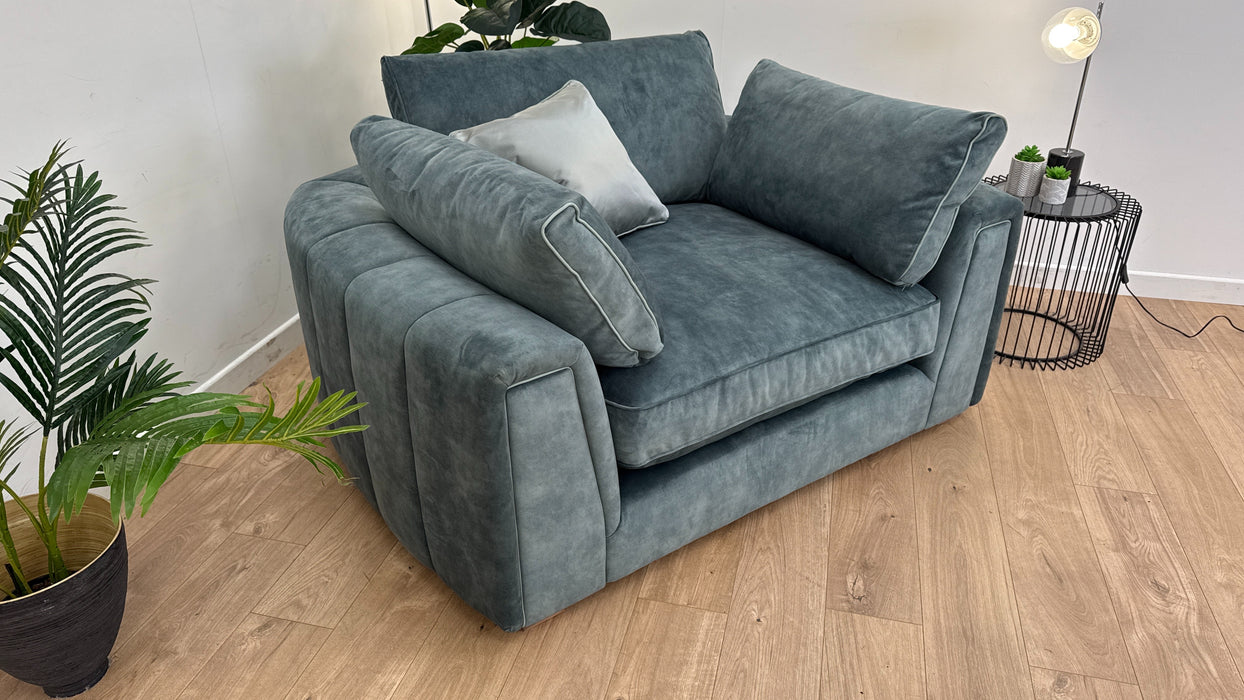 Emperor Fabric Loveseat - Lucerne Aqua