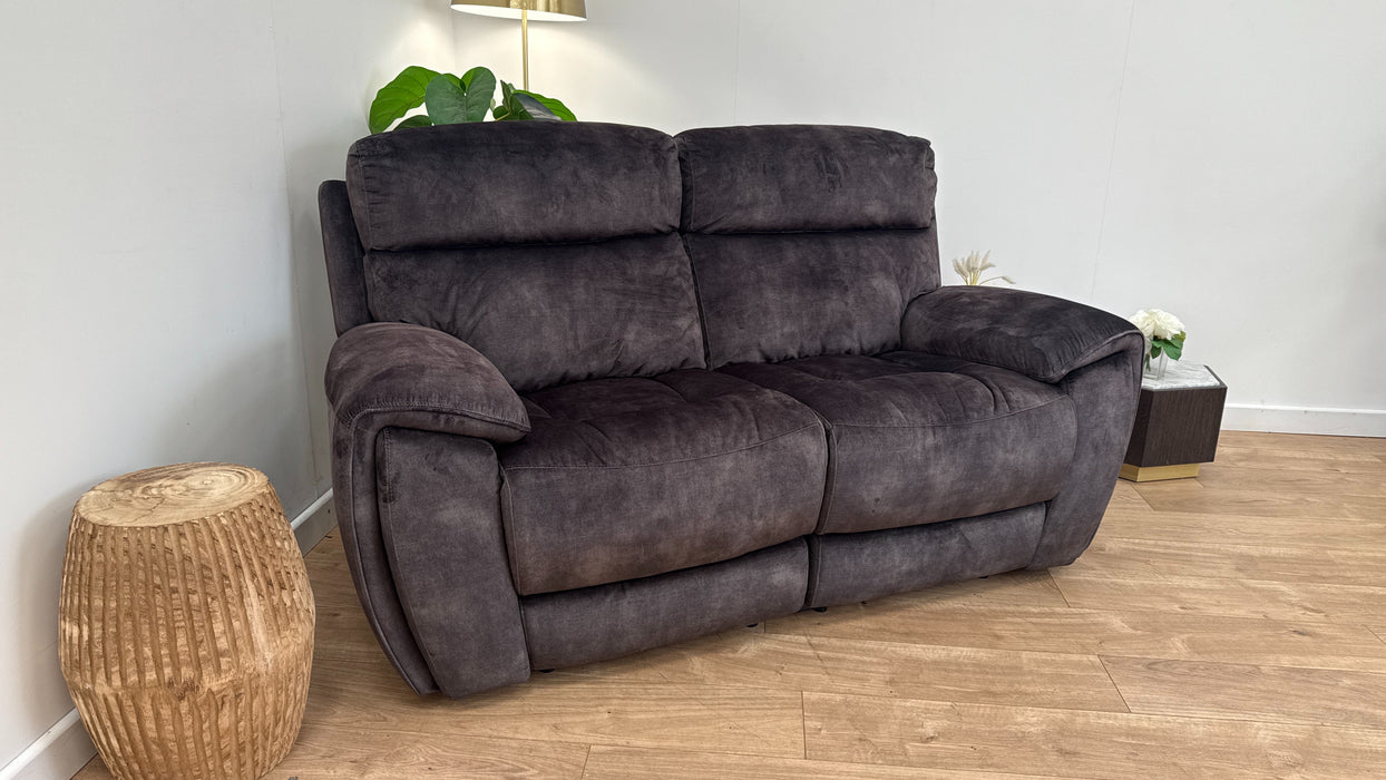 Sofology Radley Fabric Recliner 2 Seater in Decent Charcoal