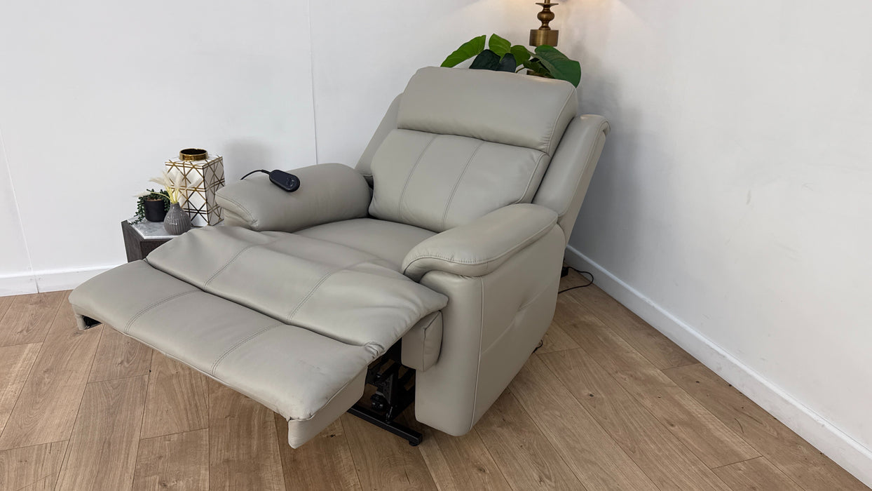 Sofology Gracie Leather Chair Rise & Tilt in Trusty Sheen Lead Grey