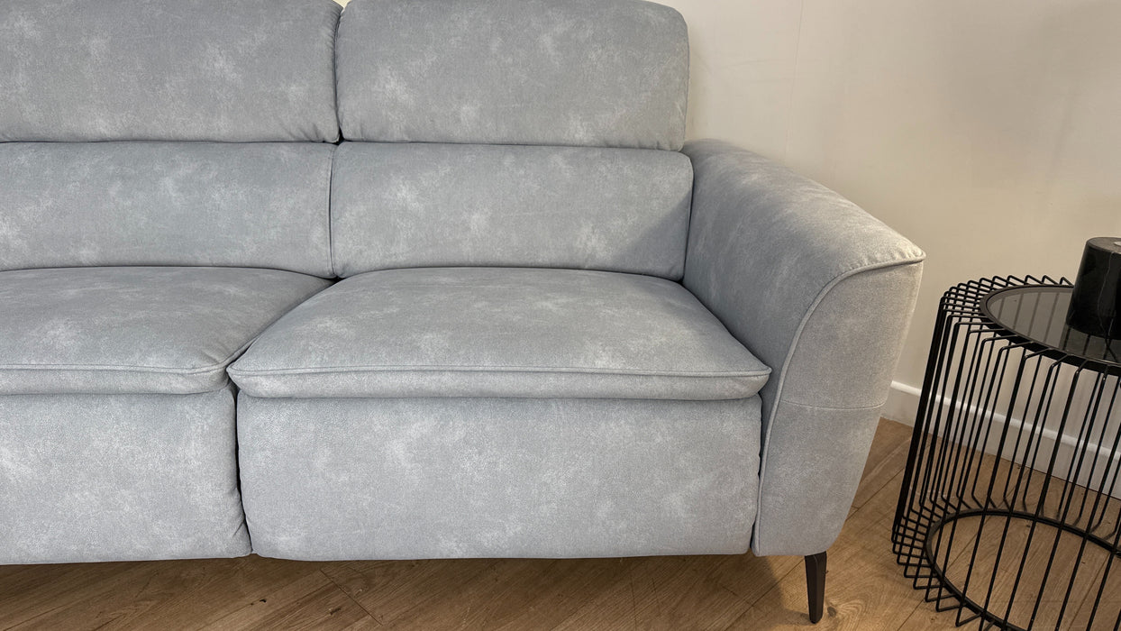 Sofology The Viento Fabric Chaise 4 Seater in Lifestyle Flecked Silver