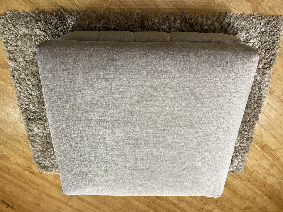 The Westwood Footstool Teddy Chenille Silver (WA2)