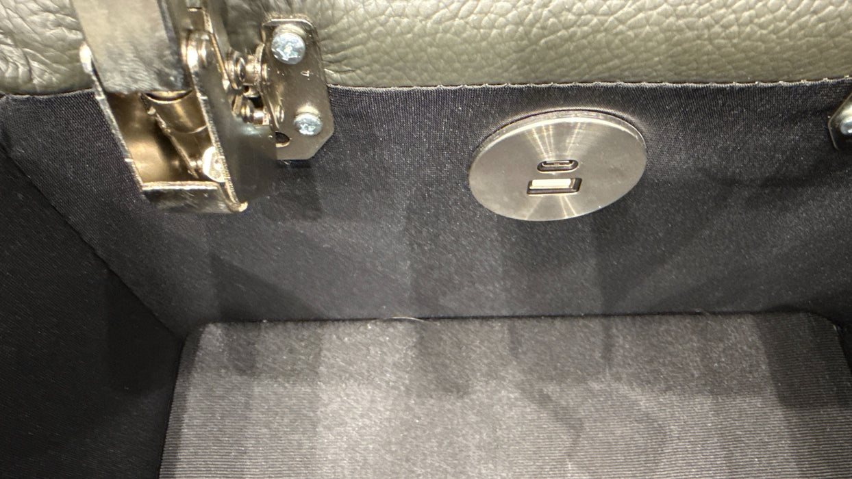 Sofology Portland Leather 3 Console Corner 3 Power Recliner/Headrest Heated Seats in Trusty Embossed Charcoal