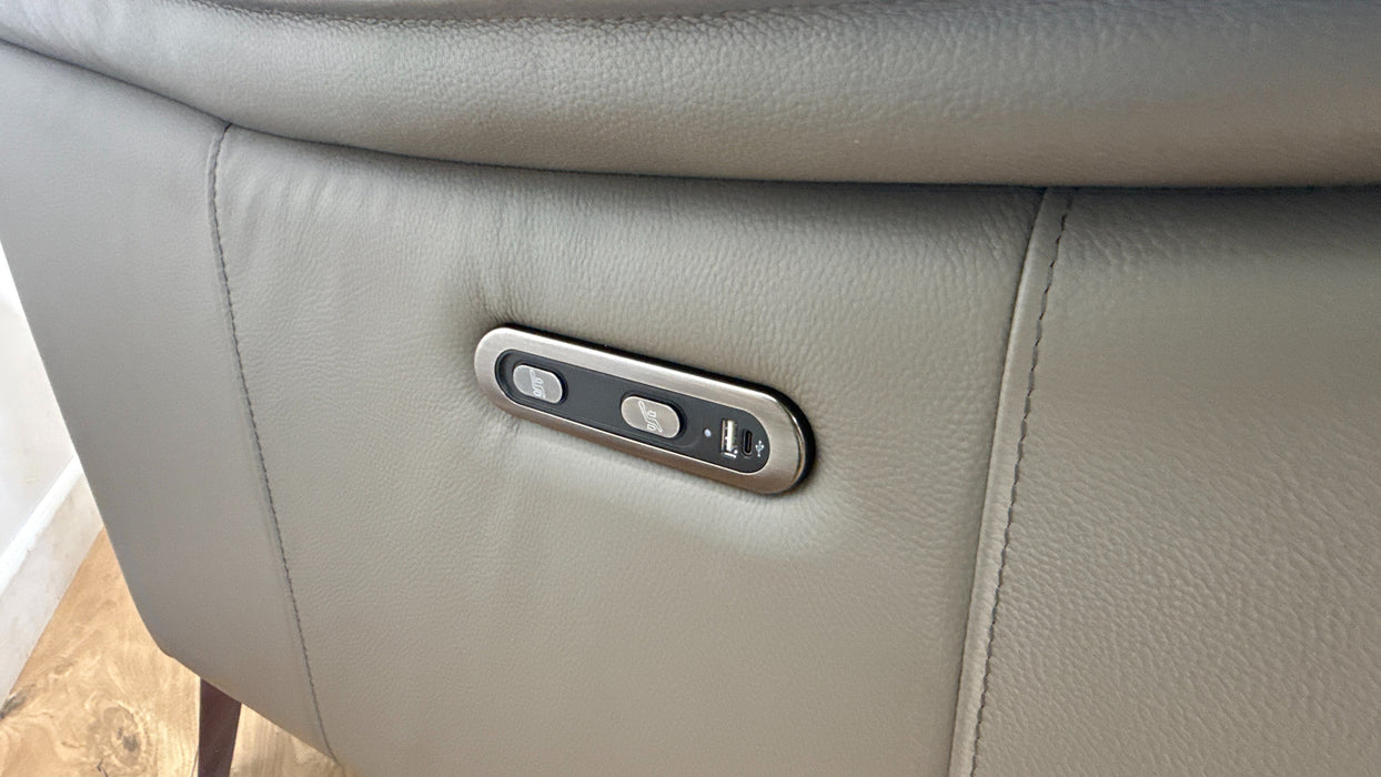 Sofology Arlo Leather 2.5 Seater Power Recliner in Trusty Embossed Elephant