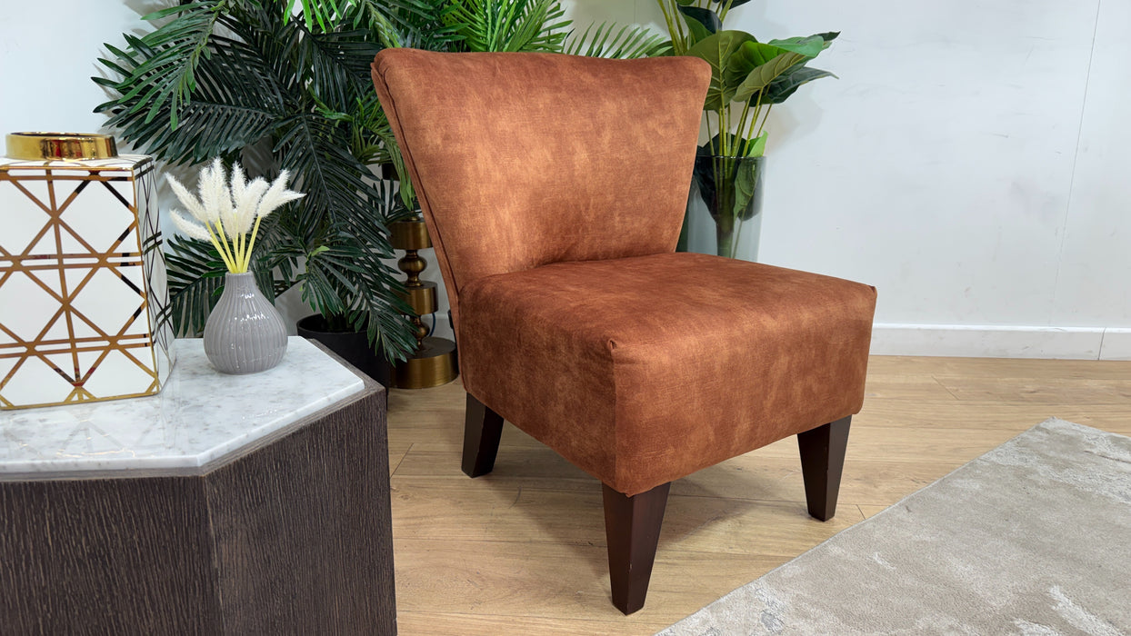 Sofology Bartelli Fabric Accent Chair in Sublime Rust