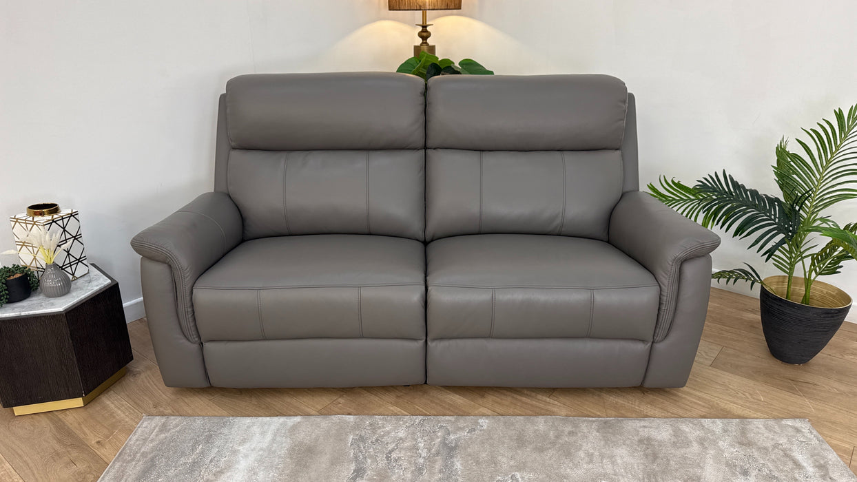 Sofology Sample Leather Recliner 2.5 Seater in Elephant