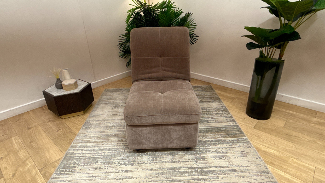 Sofology Kingsbridge Fabric Dual Storage Footstool in Relaxed Chenille Nutmeg