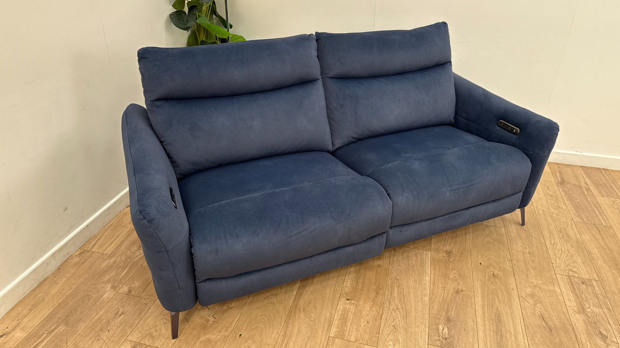 Sofology Renato Fabric 2.5 Seater Power Recliner in Lifestyle Flecked Navy