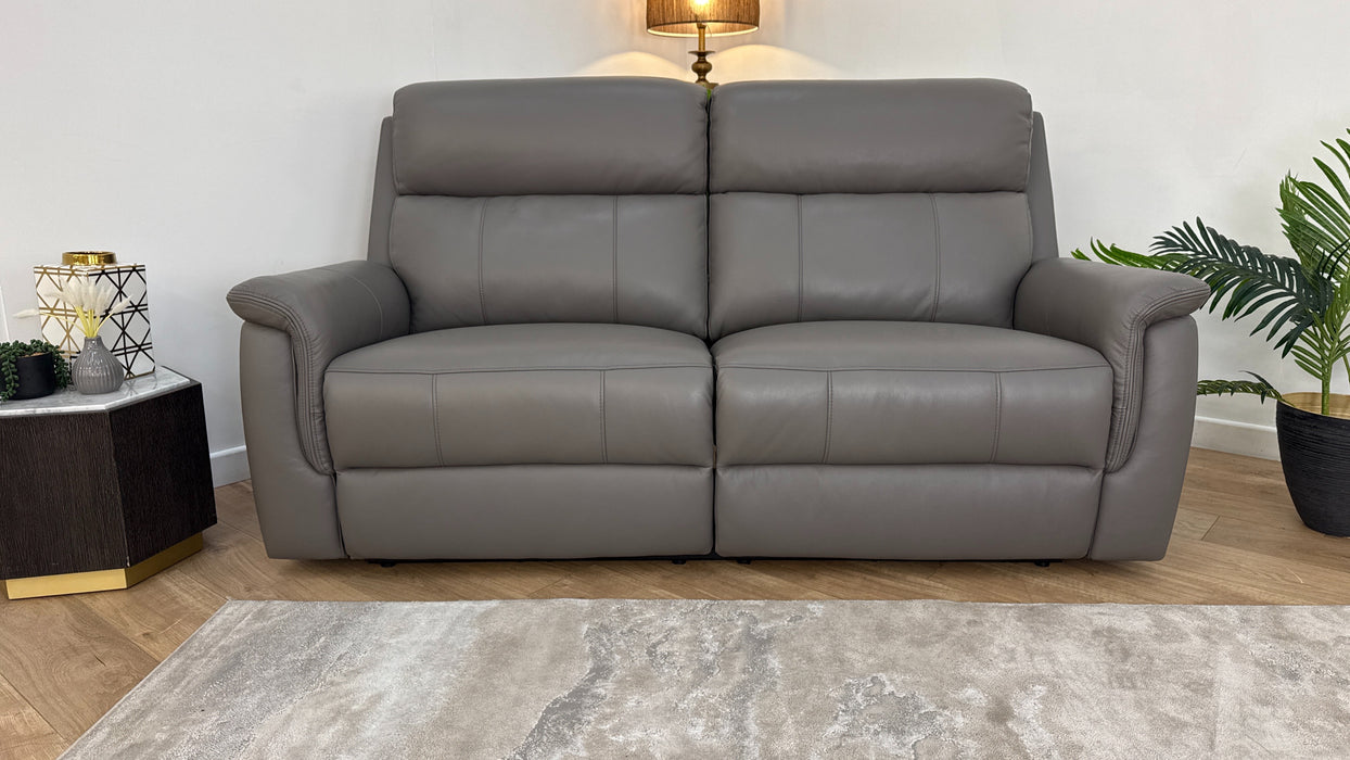 Sofology Sample Leather Recliner 2.5 Seater in Elephant