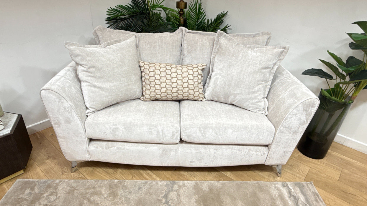 Sofology Luella Fabric 2 Seater in Luxe Chenille Oyster Mix