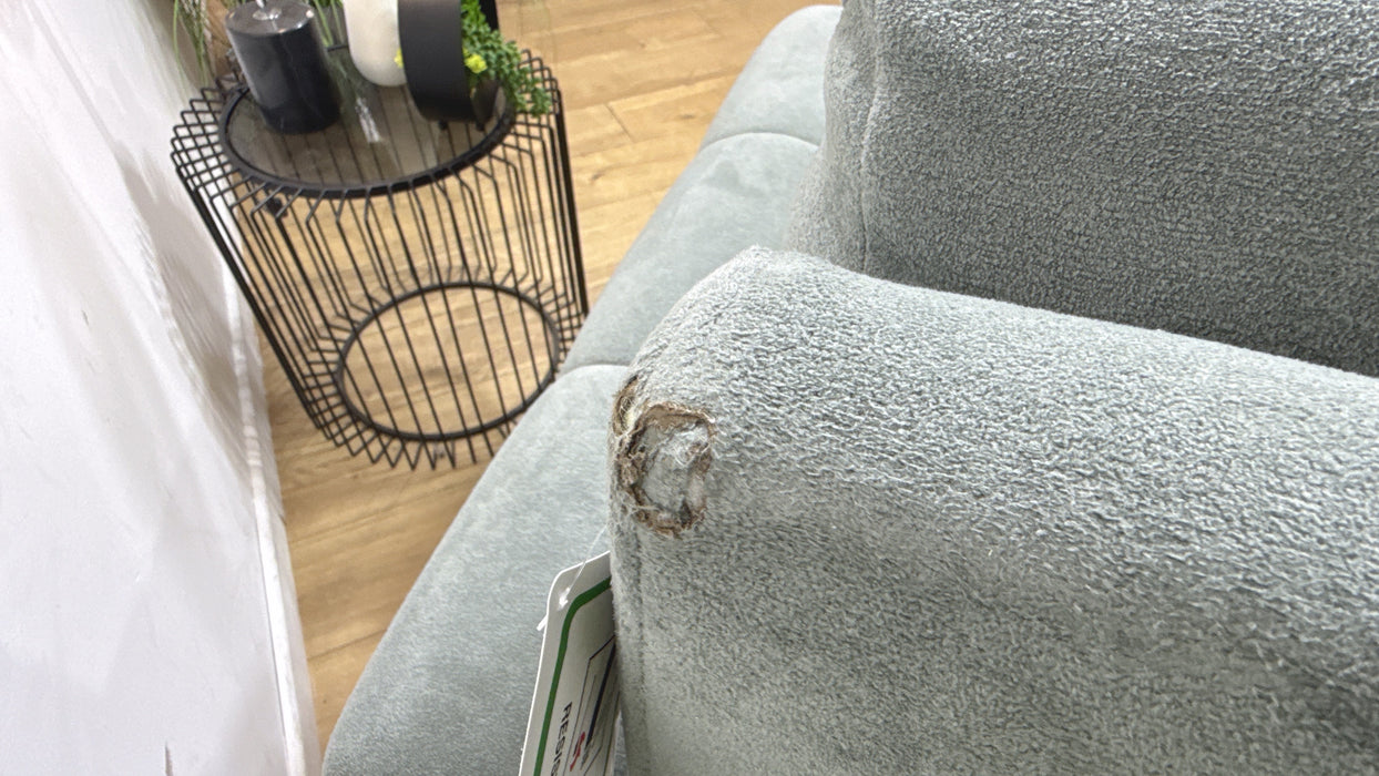 Sofology Sanctuary Fabric 3 Seater Double Power Chaise Motion Back in Soft-Sherpa Seafoam