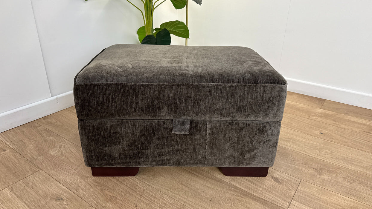 Sofology The Valentina Fabric Storage Footstool in Luxury Deep Pine