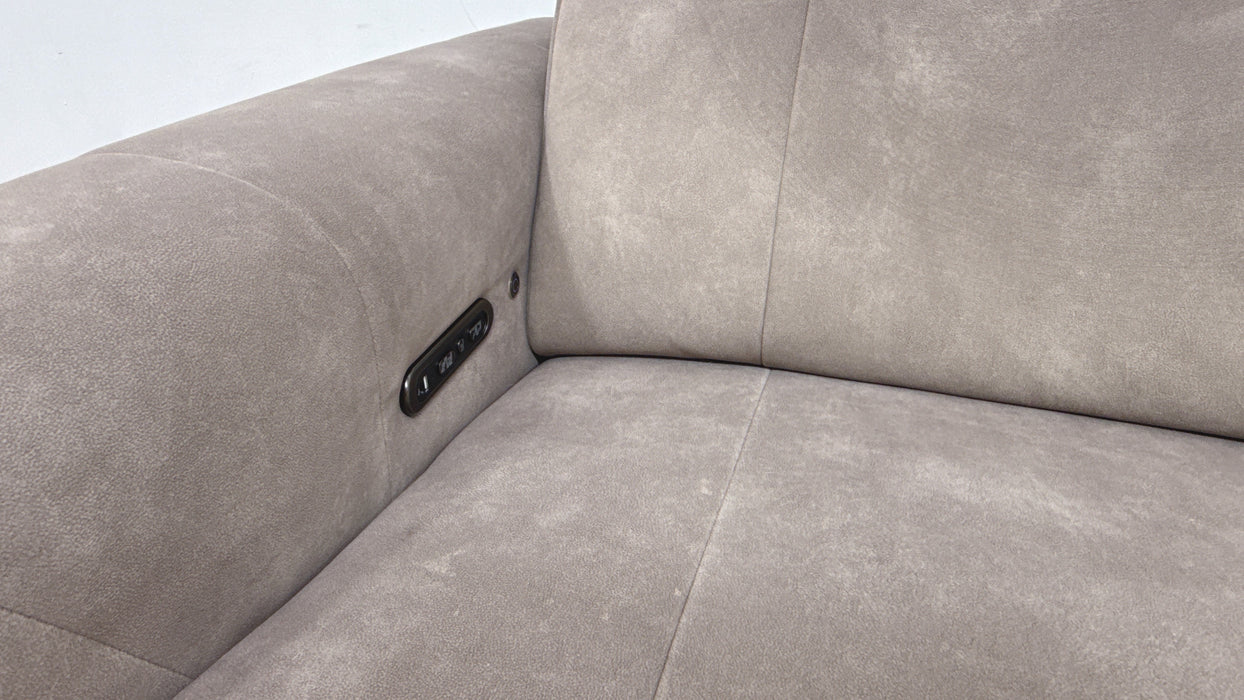 Sofology Lumiere Fabric 2.5 Seater Power Recliner/Headrest in Lifestyle Flecked Nutmeg