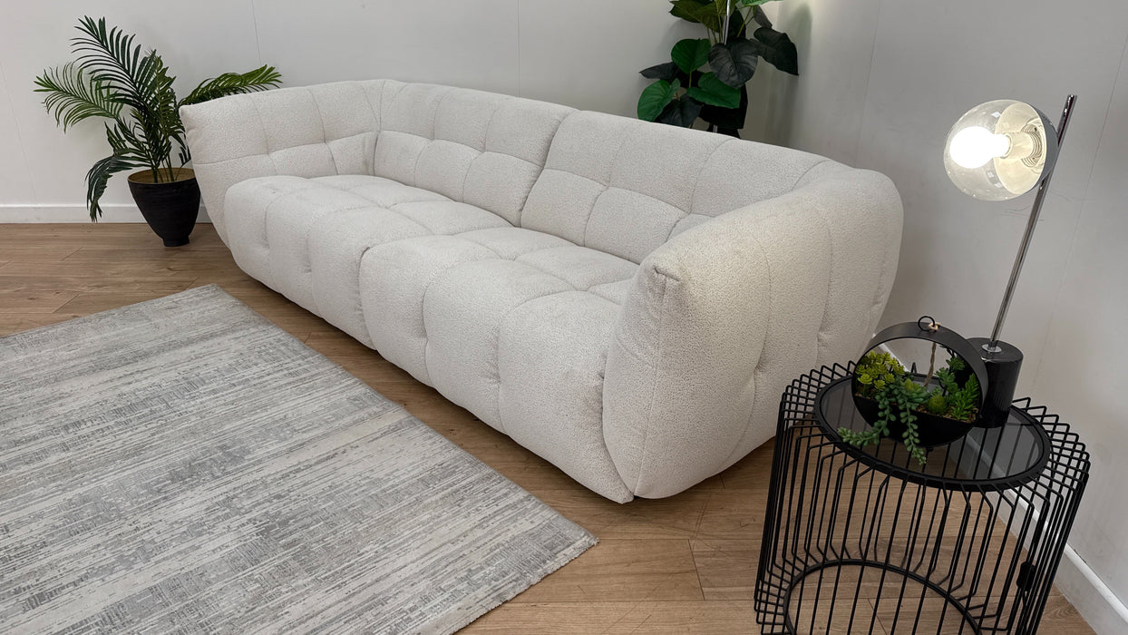 Sofology The Lunar Fabric 4 Seater in Woven Boucle Linen