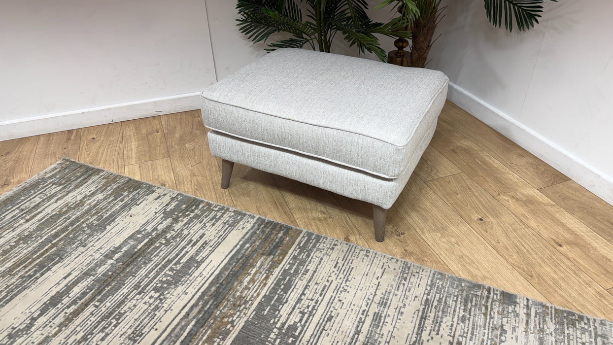 Sofology Canterbury Fabric Combi Footstool in Natural