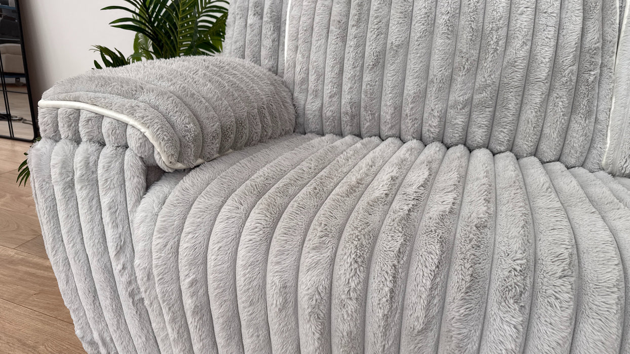 DFS Fuzzy Recliner 2 Corner 2 in Grey