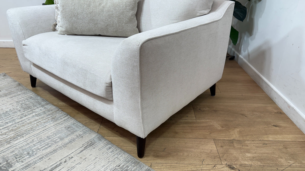 Sofology Mayfair Fabric Loveseat Foam Seat in Linen Look Chenille Mist/Pearl Mix