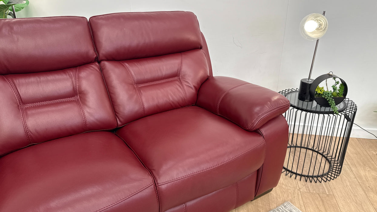 DFS The Foster 3 Seater Fabric Sofa in Ultimate Deep Red