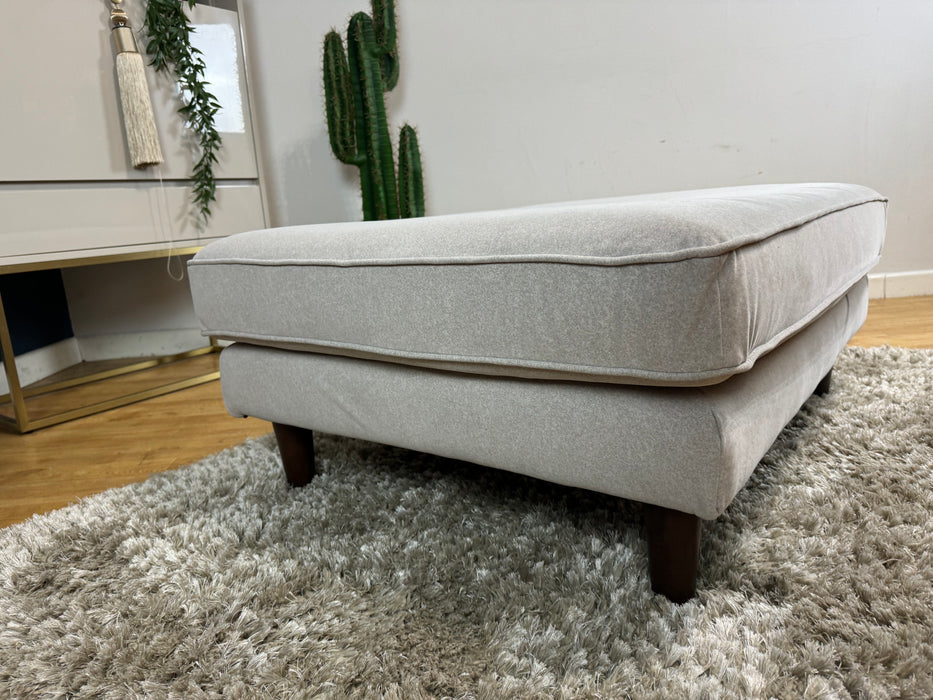 Cricket Fabric Combi Footstool - Nordic Mink - ( WA2 )