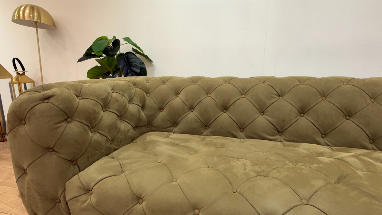 Sofology Venezia Fabric 3 Corner 1.5 in Lifestyle Nubuck Feel Moss