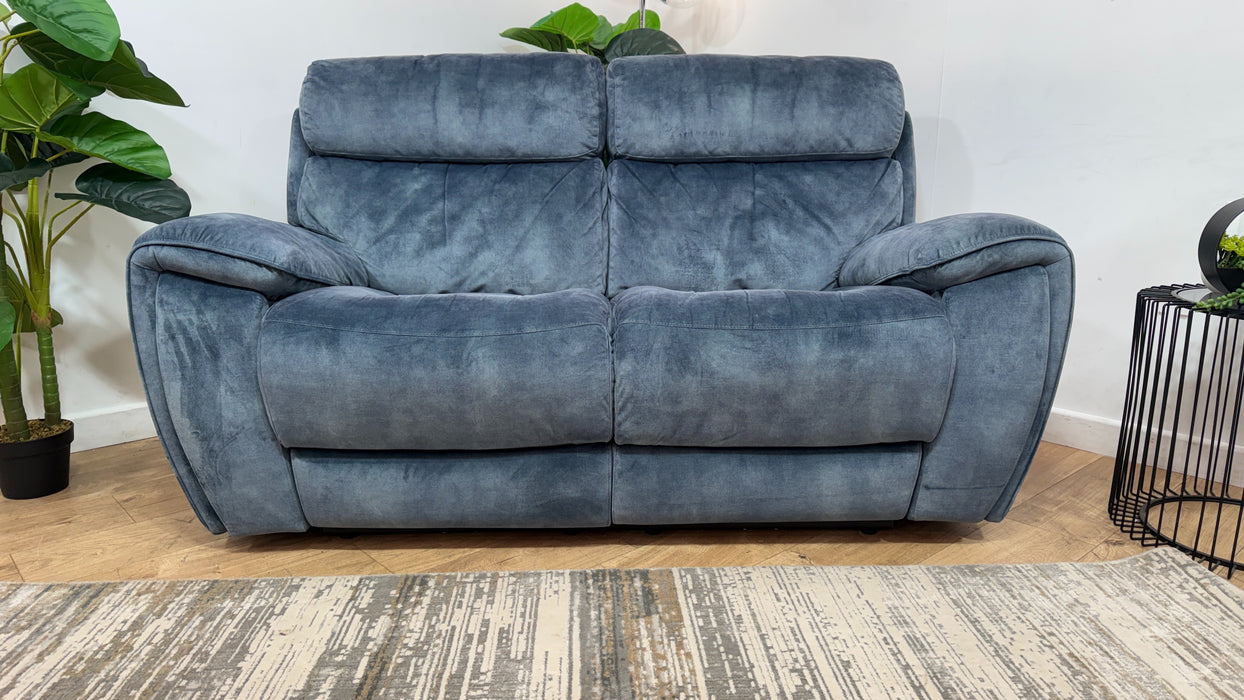 Sofology Radleigh Fabric 2 Seater Power Recliner in Decent Teal
