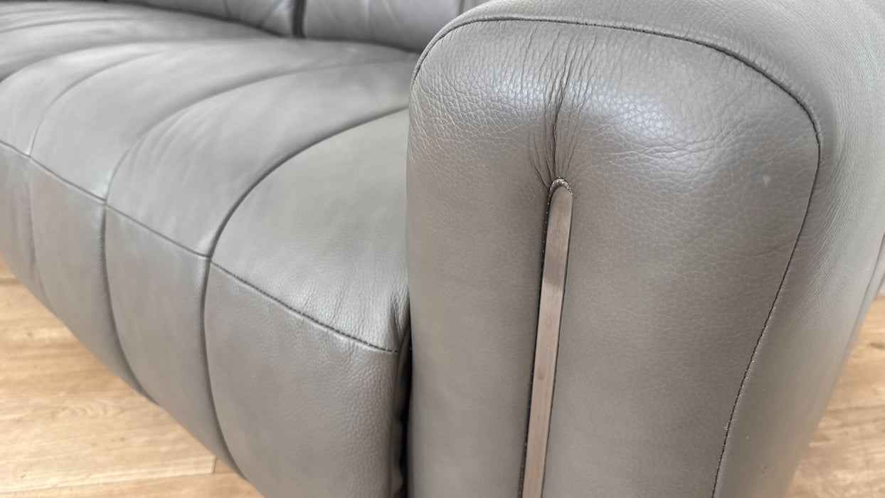 Sofology The Paramount 2.5 Seater Recliner Sofa Console Charcoal