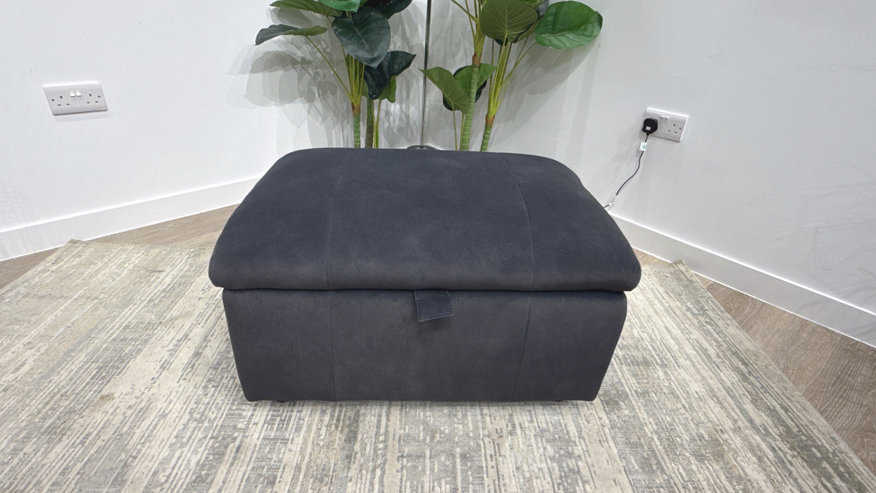 Sofology Lumiere Fabric Designer Storage Footstool in Lifestyle Flecked Anthracite