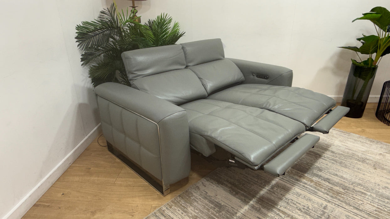Sofology Marvella Leather 2 Seater in Trusty Sheen Granite Teal