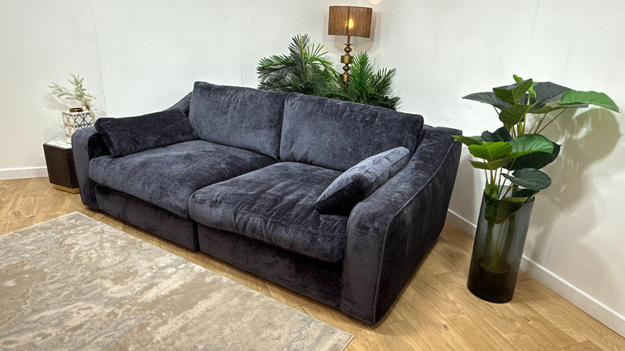 Sofology Bellagio 3 Seater Split Reversible Feather Flex Interior in Chunky Luxe Chenille Ink Mix