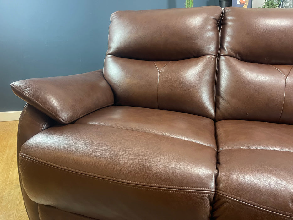 Albion Leather 3 Seater Trusty Sheen Chocolate (WA2)