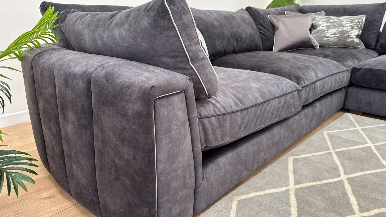 Emperor 3 Corner 1.5 Corner Sofa - Fabric - Lucerne Charcoal