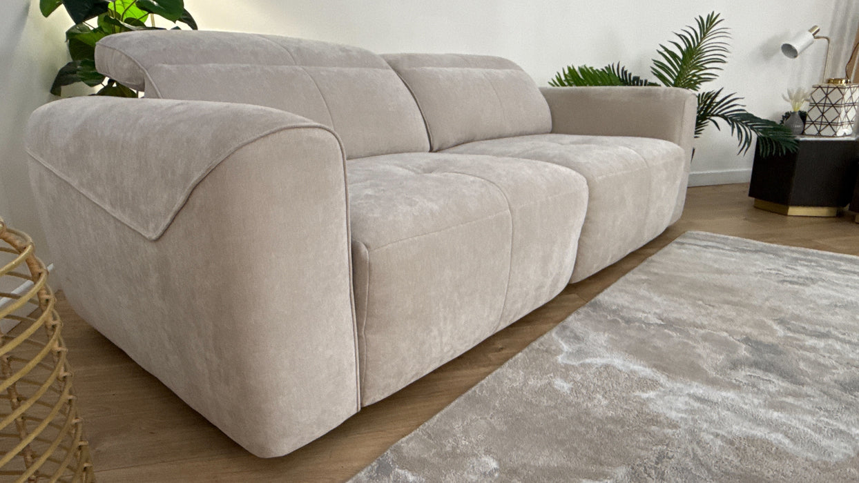 Sofology The Riviera Fabric 3 Seater Motion Chaise in Relaxed Chenille Cotton