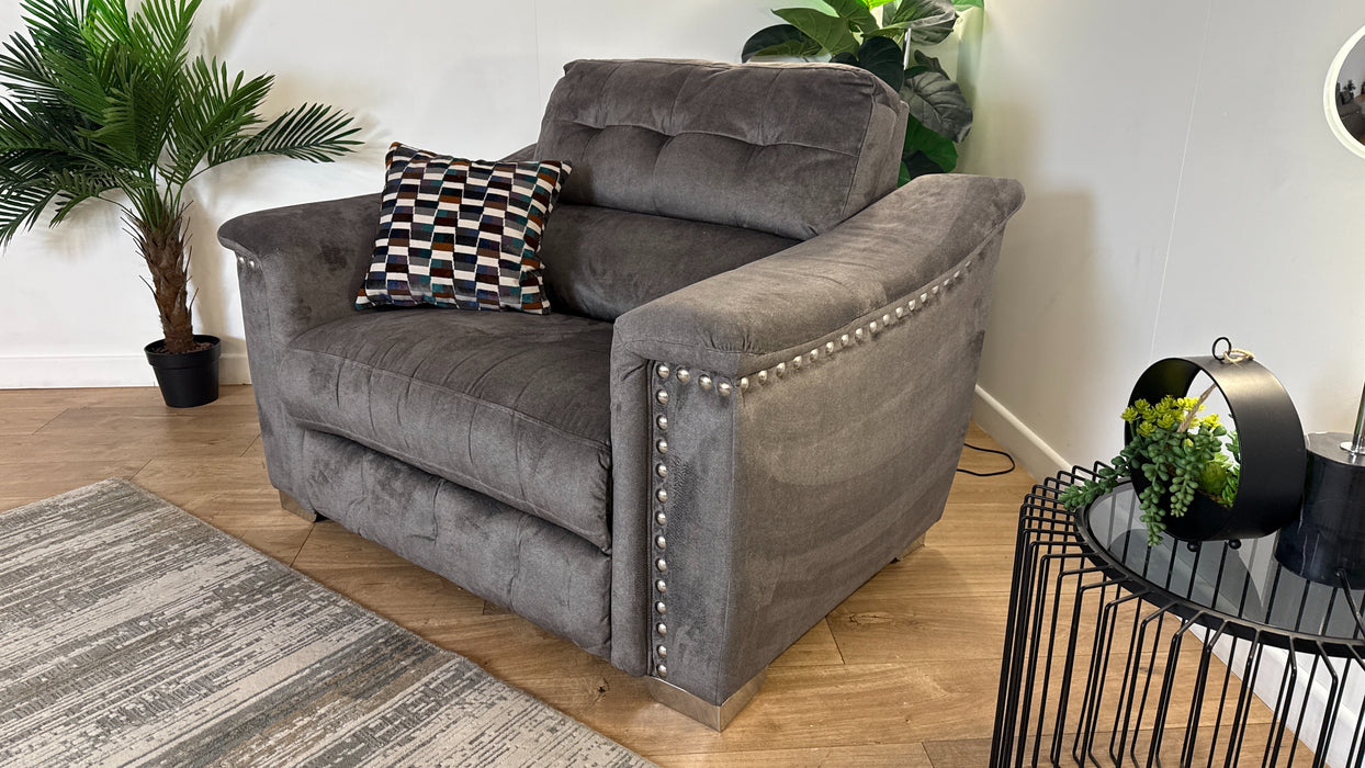 DFS The New Hollywood Fabric Recliner Chair in Mory Grey