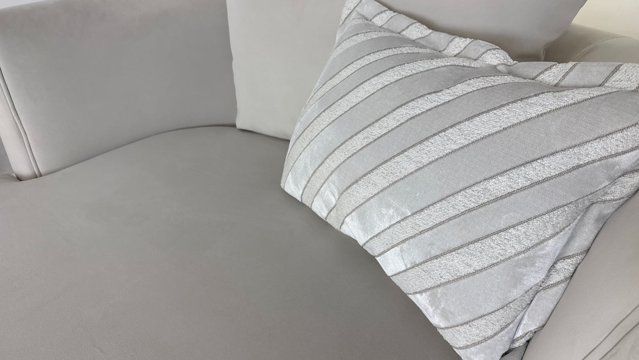 Sofology The Oscar Fabric Large Swivel Chair in Super Matt Velvet Ecru