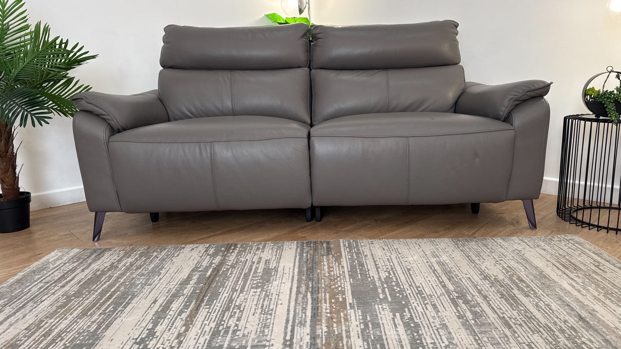 Sofology The Arlo Leather 2.5 Seater Power Recliner/Headrest in Trusty Embossed Elephant