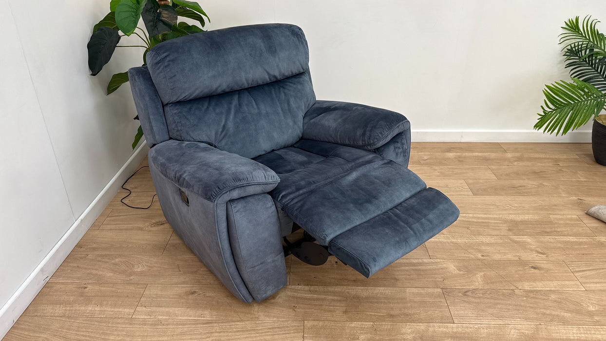 Sofology Radley Fabric Chair Manual Recliner in Decent Teal