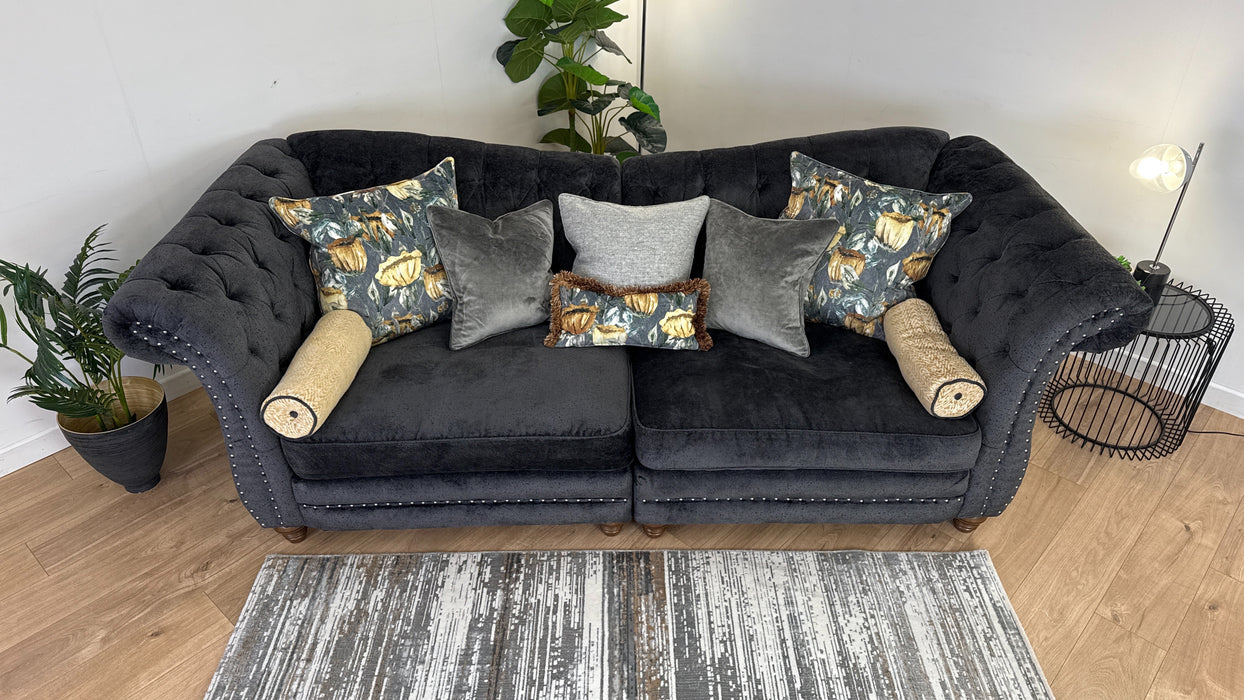 Persia 4 Seater Split - Fabric - Smoke/Mustard Mix