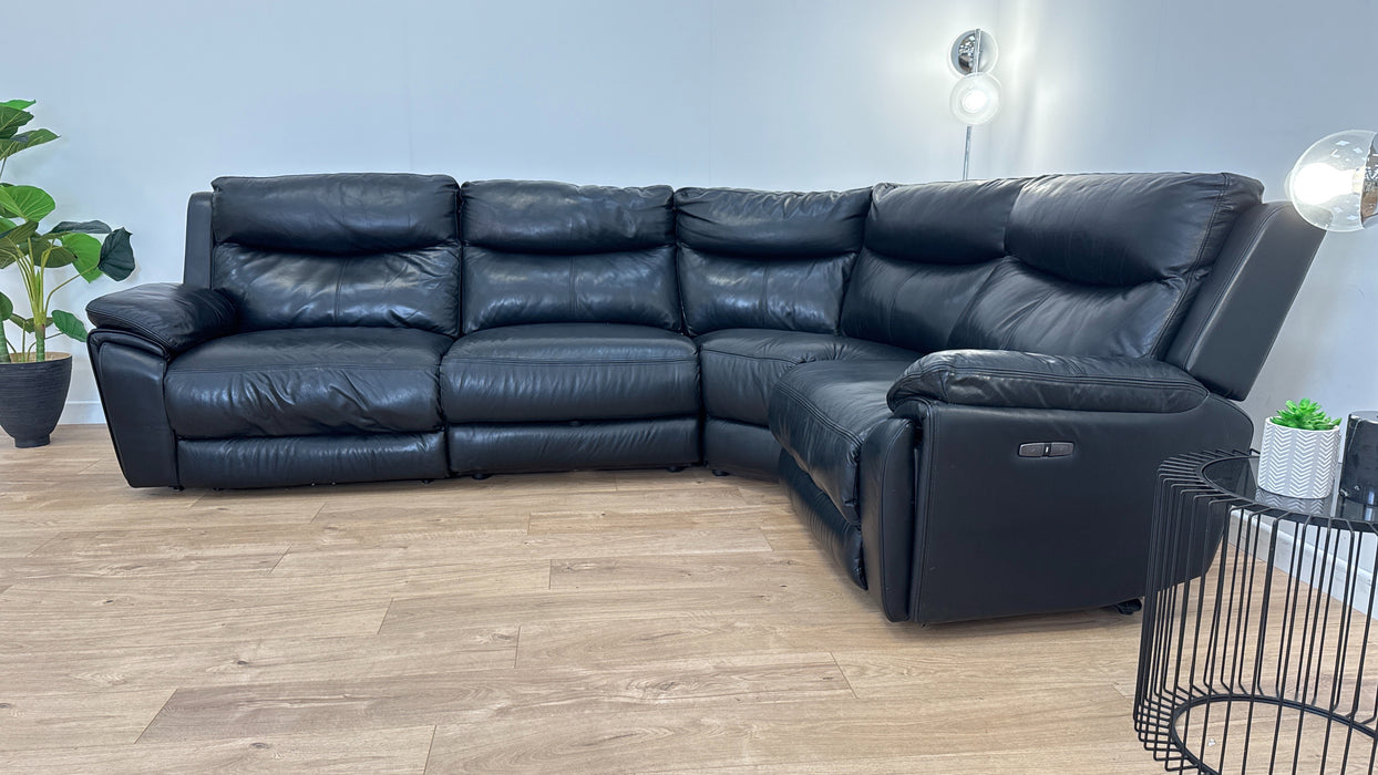 Trek 3 corner 1 Leather Power Recliner.  This sofa is a refurbished and used